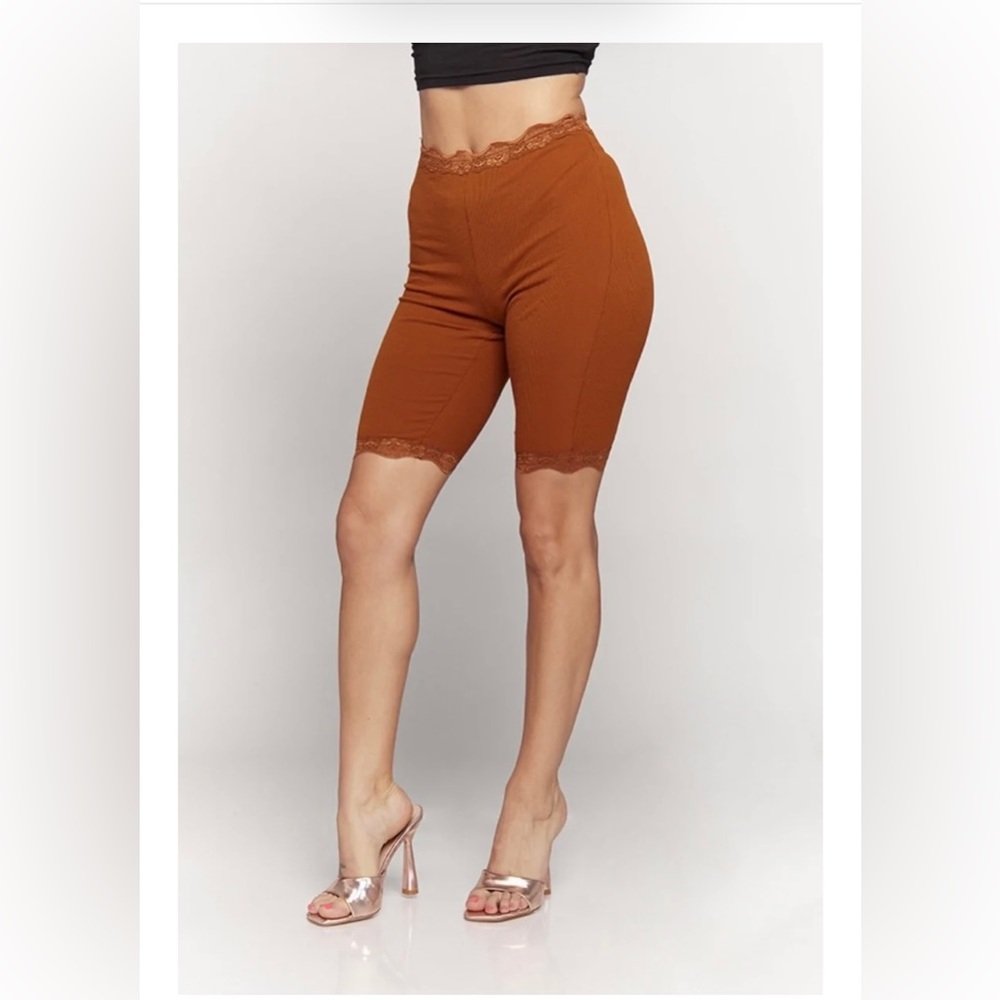 Knit style biker shorts